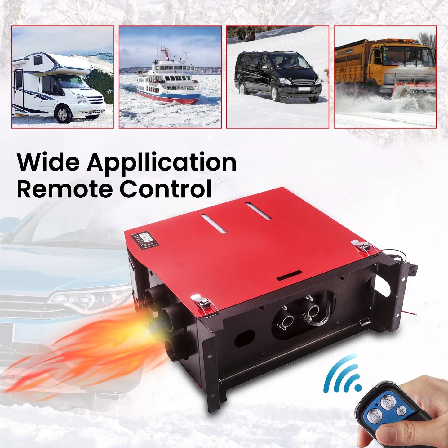 12V 5KW Car Heater Air Diesel Heater with LCD switch Diesel Heater with Remote Control and for Boats Car Trucks Campervans - Homevor