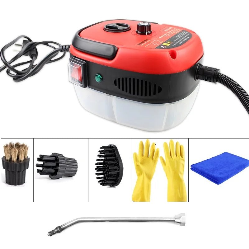 2500W Portable Handheld Steam Cleaner, High Temperature Pressurized Steam Cleaning Machine with Brush Heads for Kitchen Furniture Bathroom Car, US Plug 110V - Homevor