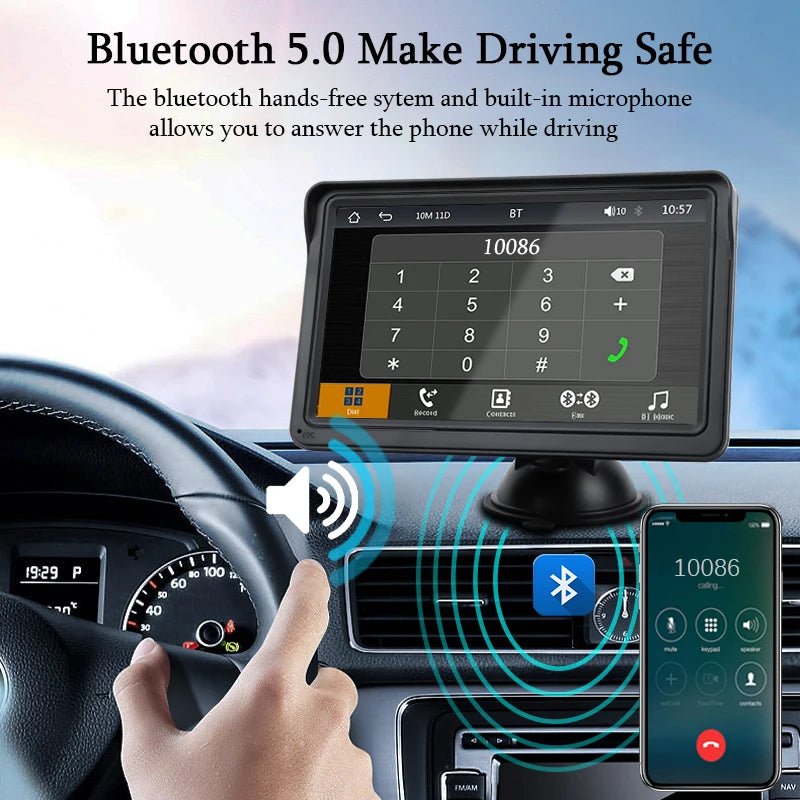 7 inch CarPlay Android Auto Car Radio Multimedia Video Player Portable Touch Screen With USB AUX For Rear View Camera - Homevor
