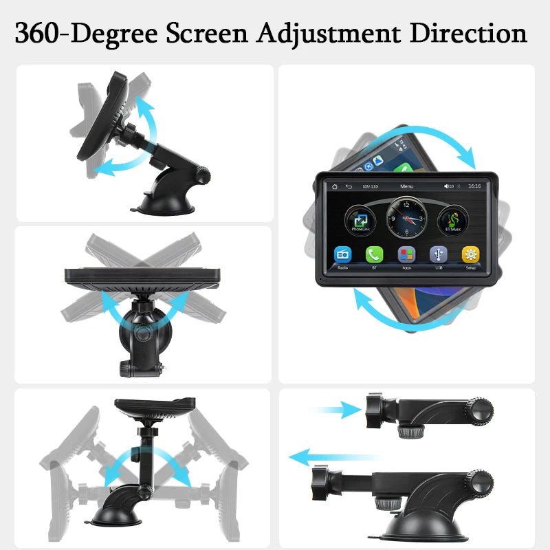 7 inch CarPlay Android Auto Car Radio Multimedia Video Player Portable Touch Screen With USB AUX For Rear View Camera - Homevor