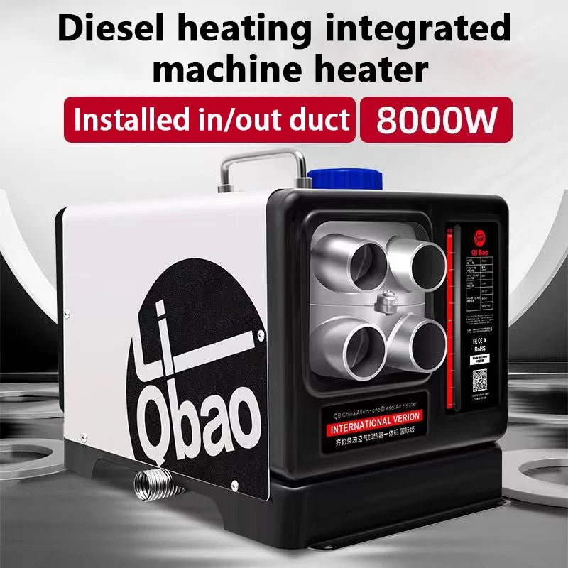 8KW 12v 24v Diesel Air Heater For Winter Outdoor Car Heating And RV Bus Parking Overnight Heating With Low Noise - Homevor