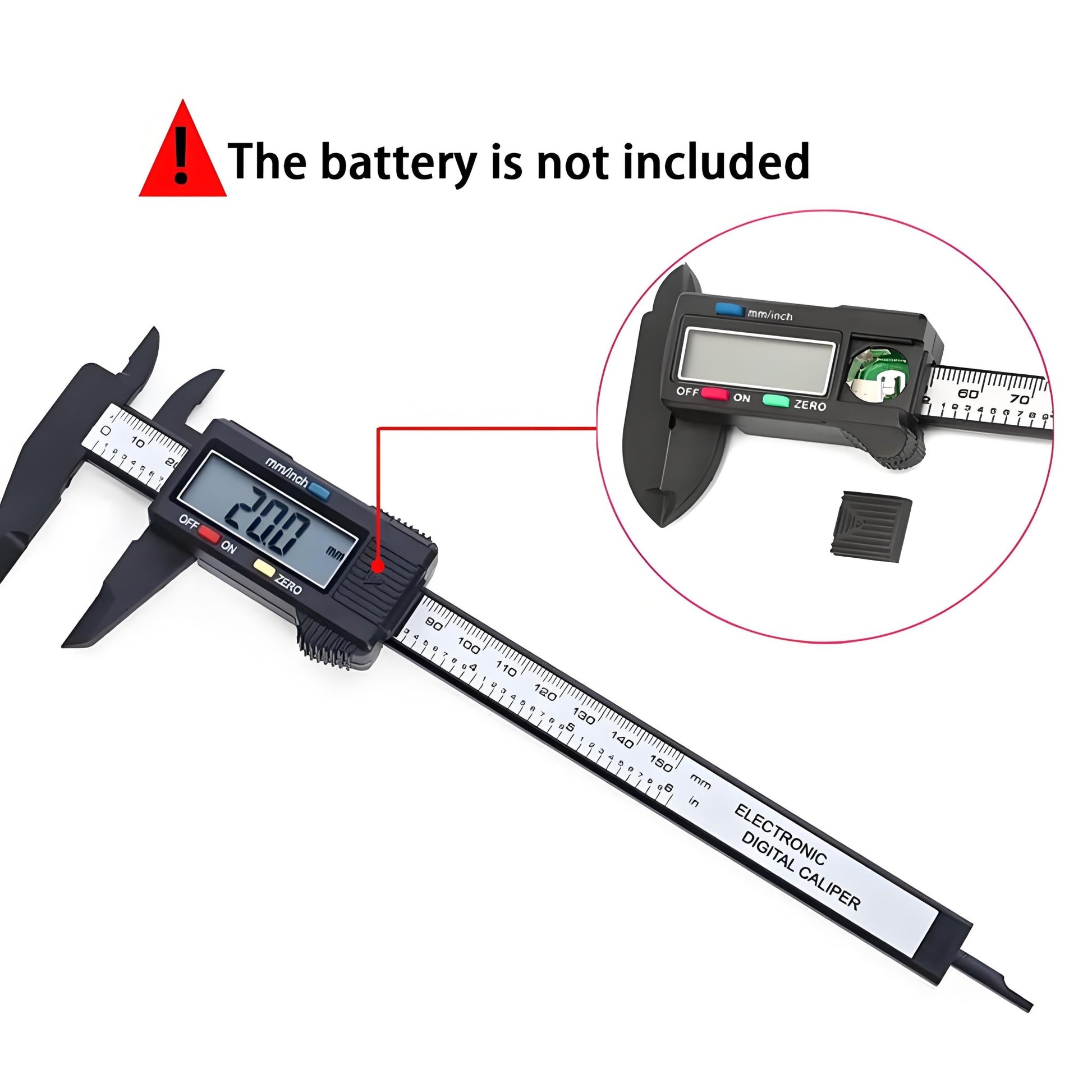 150mm 100mm Electronic Digital Caliper Dial Vernier Caliper Gauge Micrometer Measuring Tool Digital Ruler - Homevor