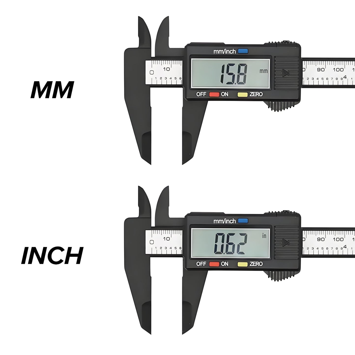150mm 100mm Electronic Digital Caliper Dial Vernier Caliper Gauge Micrometer Measuring Tool Digital Ruler - Homevor