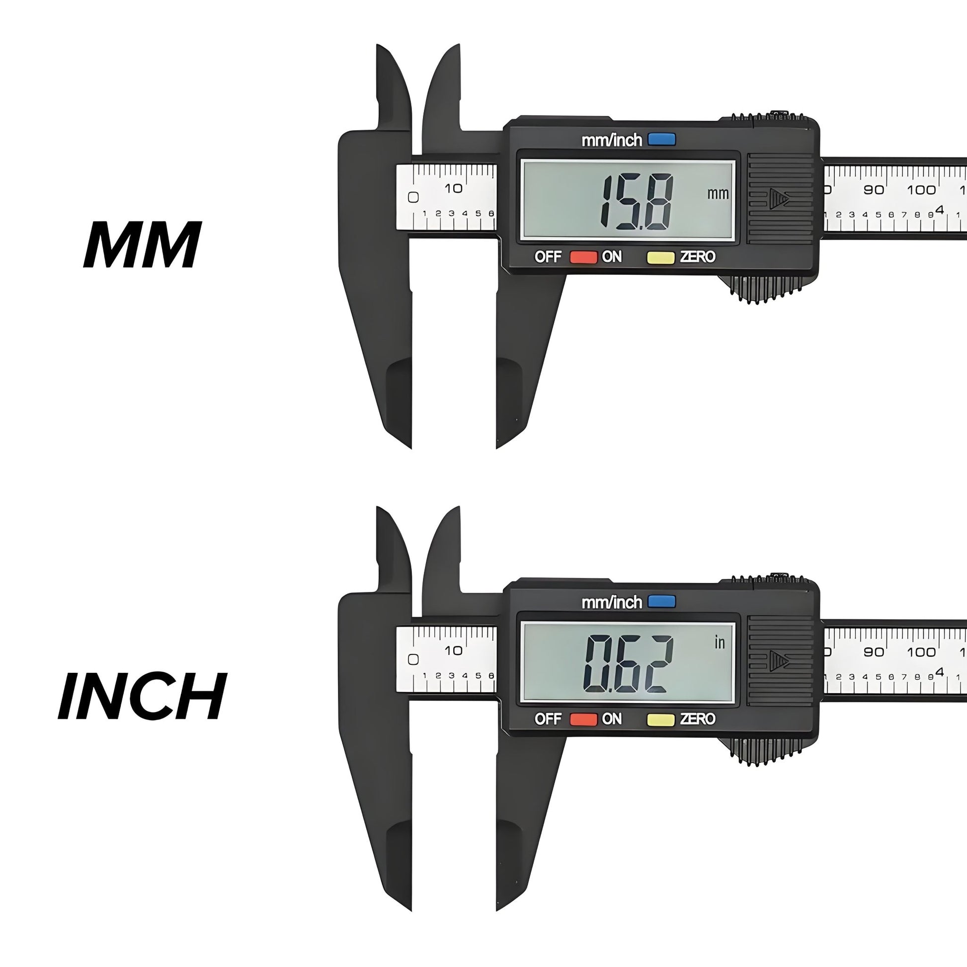 150mm 100mm Electronic Digital Caliper Dial Vernier Caliper Gauge Micrometer Measuring Tool Digital Ruler - Homevor