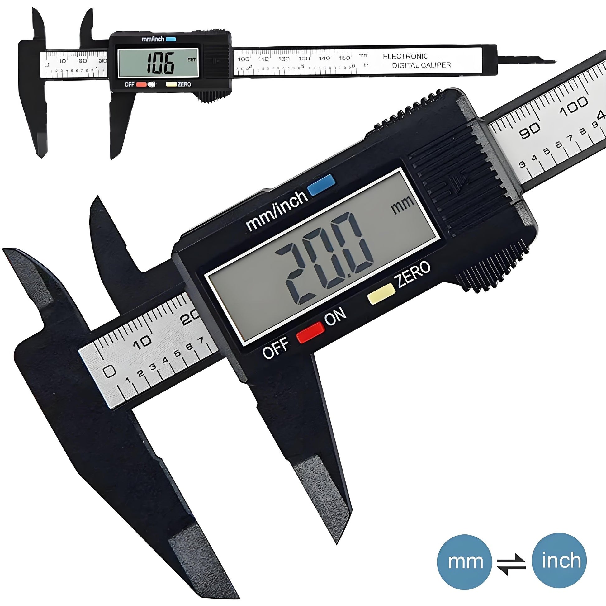 150mm 100mm Electronic Digital Caliper Dial Vernier Caliper Gauge Micrometer Measuring Tool Digital Ruler - Homevor