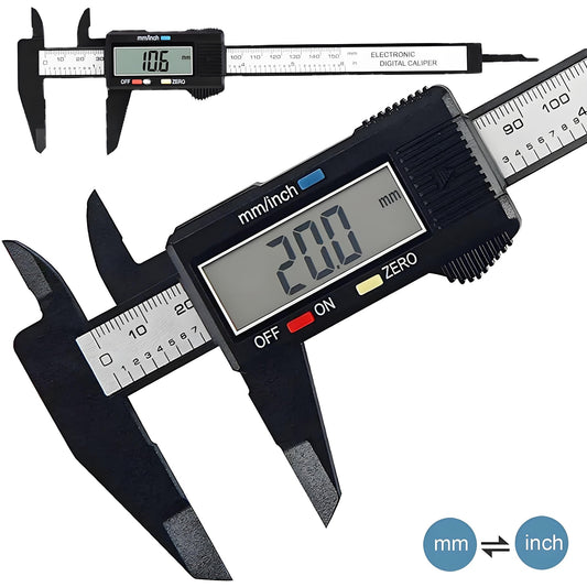 150mm 100mm Electronic Digital Caliper Dial Vernier Caliper Gauge Micrometer Measuring Tool Digital Ruler - Homevor