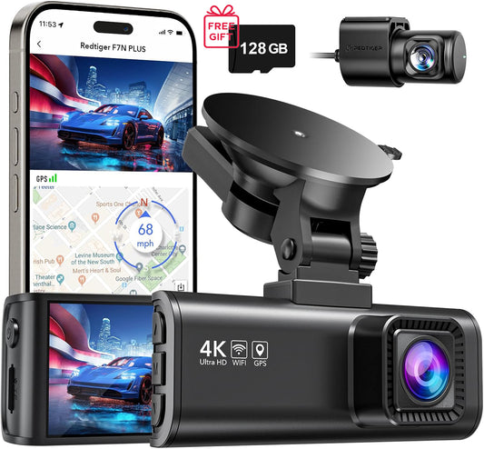 Dash Cam Front and Rear 4K+1080P