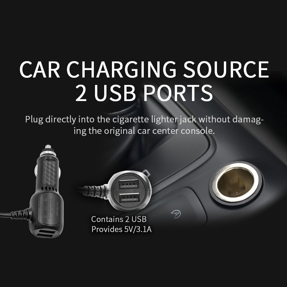 2024 Portable Wireless Carplay Screen for Car Apple Carplay & Android Auto, 9 Inch HD Touch Screen Car Stereo with 1024P Backup Camera/Bluetooth 5.0/Mirror Link/Voice Control/Aux/FM/TF Card Fits Cars - Homevor
