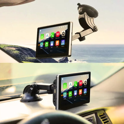 2024 Portable Wireless Carplay Screen for Car Apple Carplay & Android Auto, 9 Inch HD Touch Screen Car Stereo with 1024P Backup Camera/Bluetooth 5.0/Mirror Link/Voice Control/Aux/FM/TF Card Fits Cars - Homevor