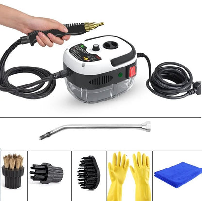 2500W Portable Handheld Steam Cleaner, High Temperature Pressurized Steam Cleaning Machine with Brush Heads for Kitchen Furniture Bathroom Car, US Plug 110V - Homevor