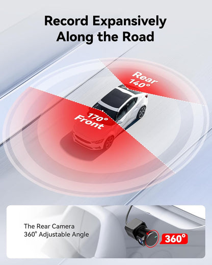 Dash Cam Front and Rear 4K+1080P