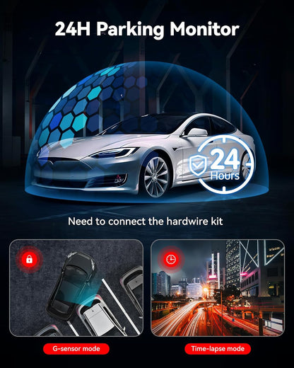 Dash Cam Front and Rear 4K+1080P