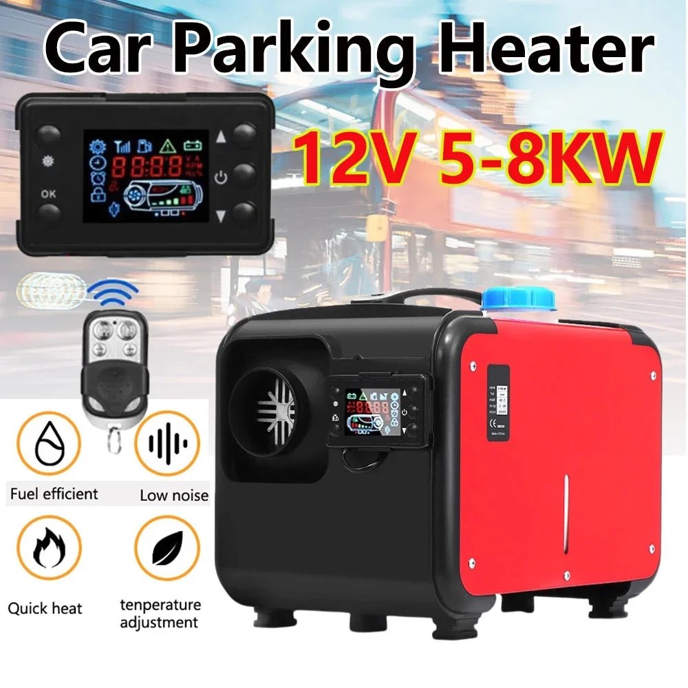 8KW Car Heater 12V/24V/ 220V 3in 1 Air Diesel Heater for Bus Auto Boats Yacht Motorhome Trucks RV Ships Air Diesel Parking Heate - Homevor