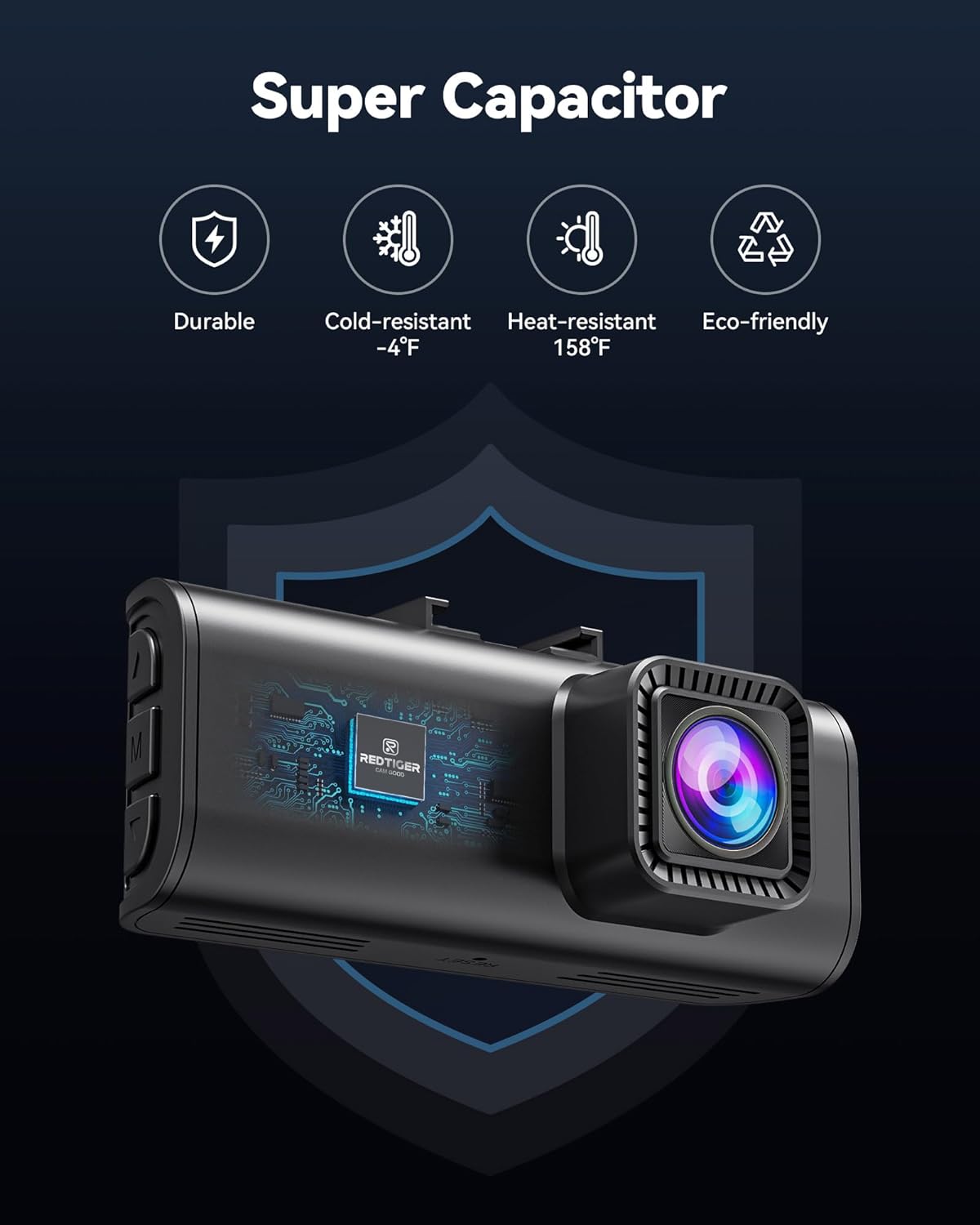 Dash Cam Front and Rear 4K+1080P
