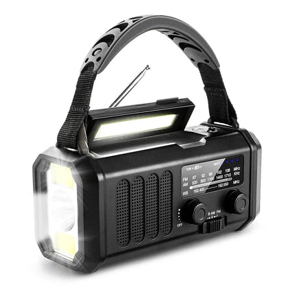 10000mAh Portable Emergency Radio with Solar and Hand Crank