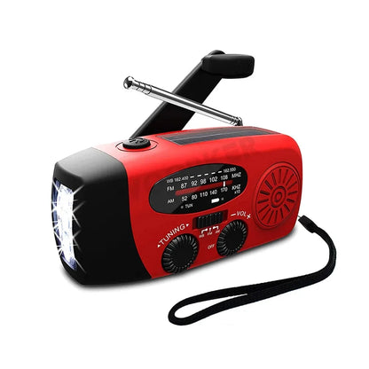 10000mAh Portable Emergency Radio with Solar and Hand Crank