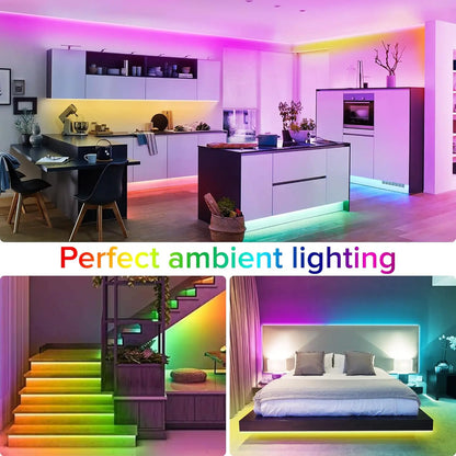 Dálkový ovladač s LED páskem s měnící se barvou RGB chytrá LED světla kompatibilní s Bluetooth 