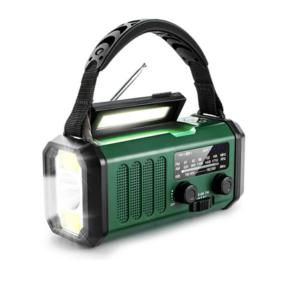 10000mAh Portable Emergency Radio with Solar and Hand Crank