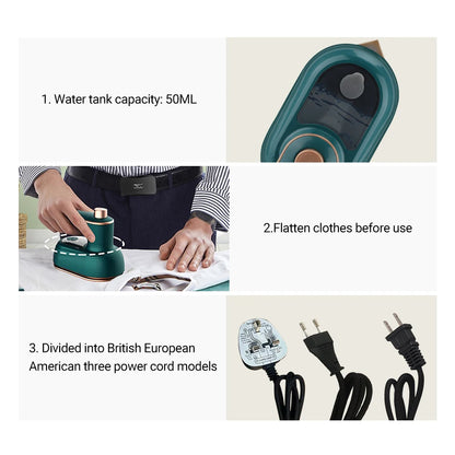 Mini Garment Steamer Steam Iron Handheld Portable Home Travelling For Clothes Ironing Wet Dry Ironing Machine - Homevor