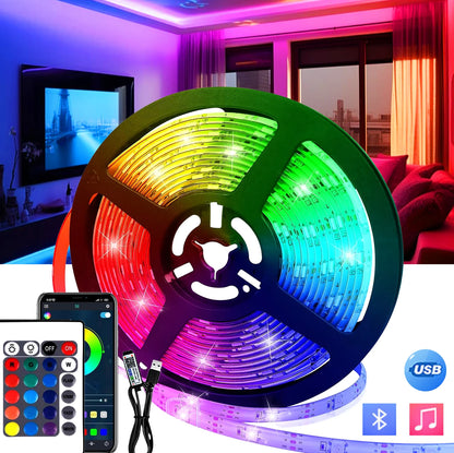Dálkový ovladač s LED páskem s měnící se barvou RGB chytrá LED světla kompatibilní s Bluetooth 