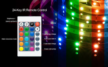 Dálkový ovladač s LED páskem s měnící se barvou RGB chytrá LED světla kompatibilní s Bluetooth 