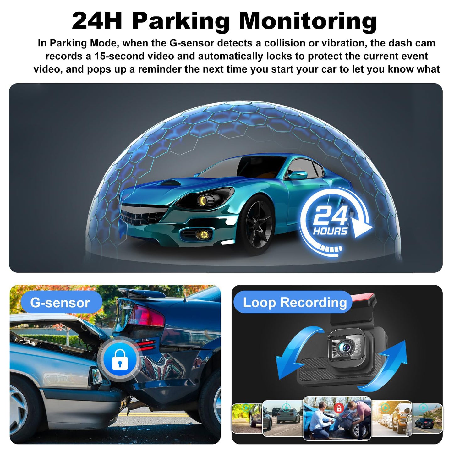 4K Front and 2.5K Rear Dual Dash Cam – Built-in Wi-Fi, ADAS, GPS, 64GB Card