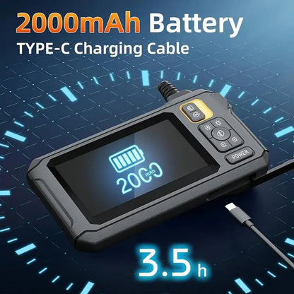 Industrial Endoscope Camera 8mm HD1080P 4.3inch IPS Screen 1080P Pipe Inspection Camera for Car Repair IP67 Waterproof 8 LEDS - Homevor