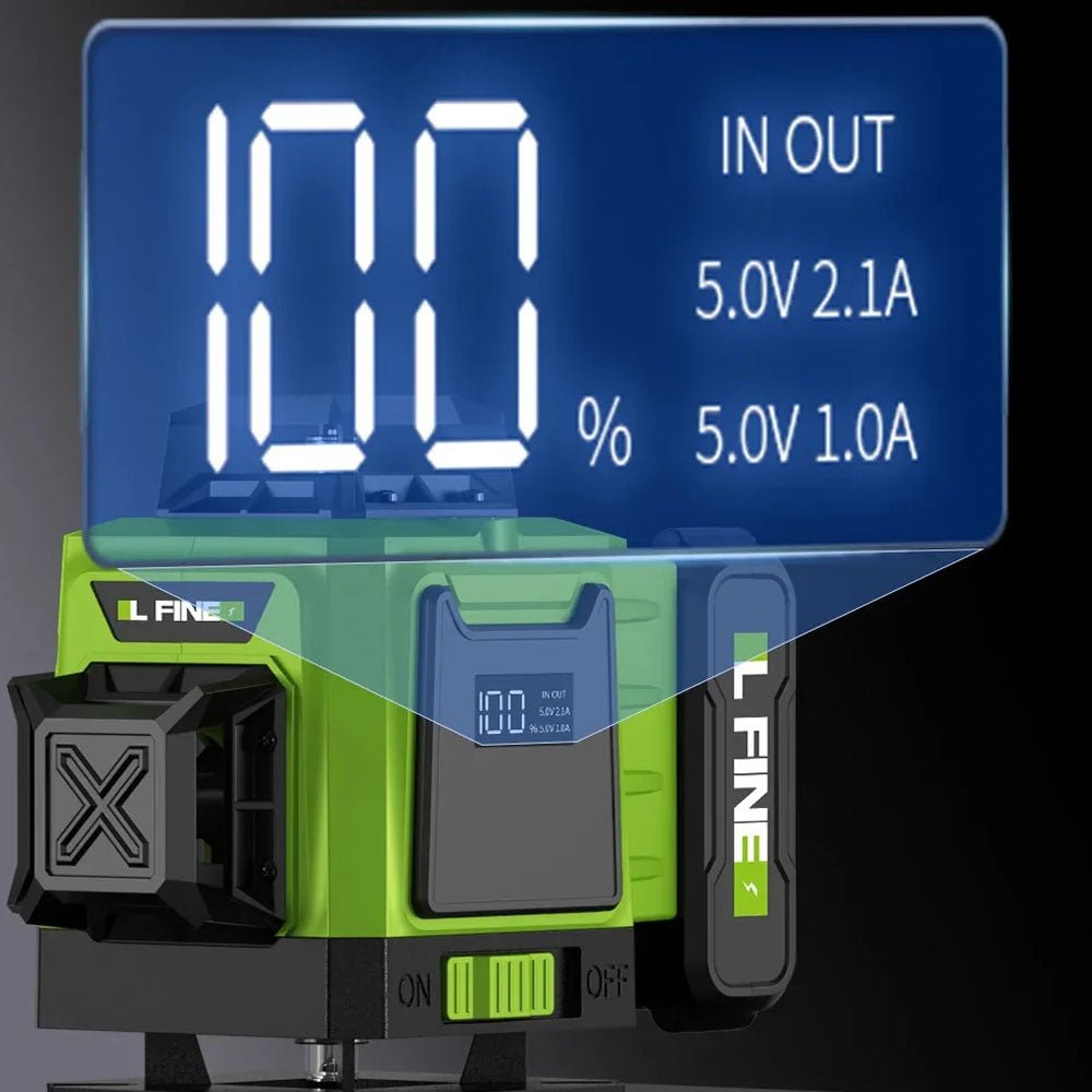 LFINE 3D/4D Laser Level 12/16 Lines Horizontal And Vertical With Remote Control 8 Lines 360°Self - leveling Laser Levels - Homevor