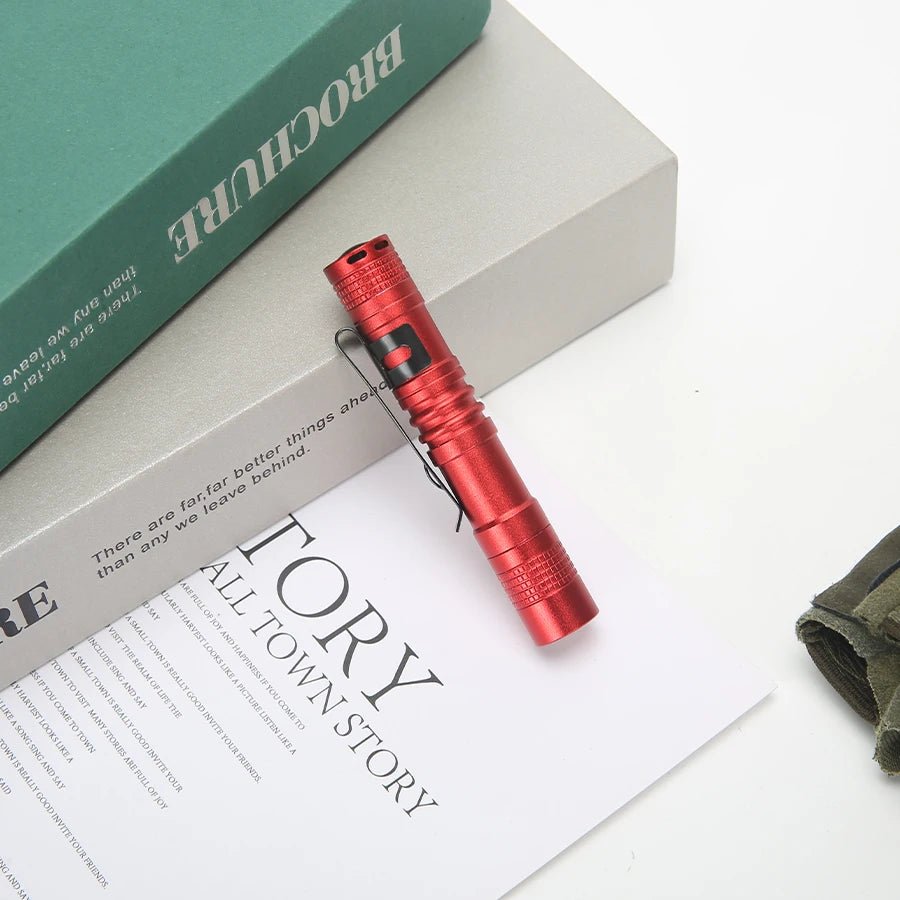 Mini Portable LED Pen Light With Clip Ultra Bright High Lumens Pocket Handheld Flashlight Torch For Camping Outdoor Emergency - Homevor