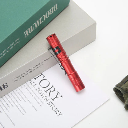 Mini Portable LED Pen Light With Clip Ultra Bright High Lumens Pocket Handheld Flashlight Torch For Camping Outdoor Emergency - Homevor
