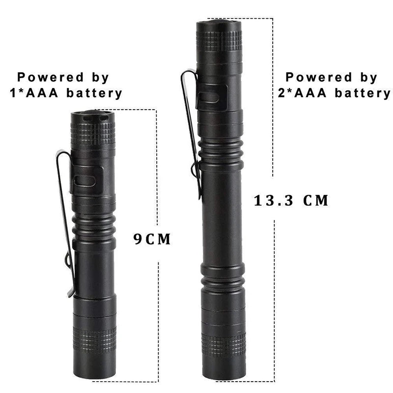 Mini Portable LED Pen Light With Clip Ultra Bright High Lumens Pocket Handheld Flashlight Torch For Camping Outdoor Emergency - Homevor