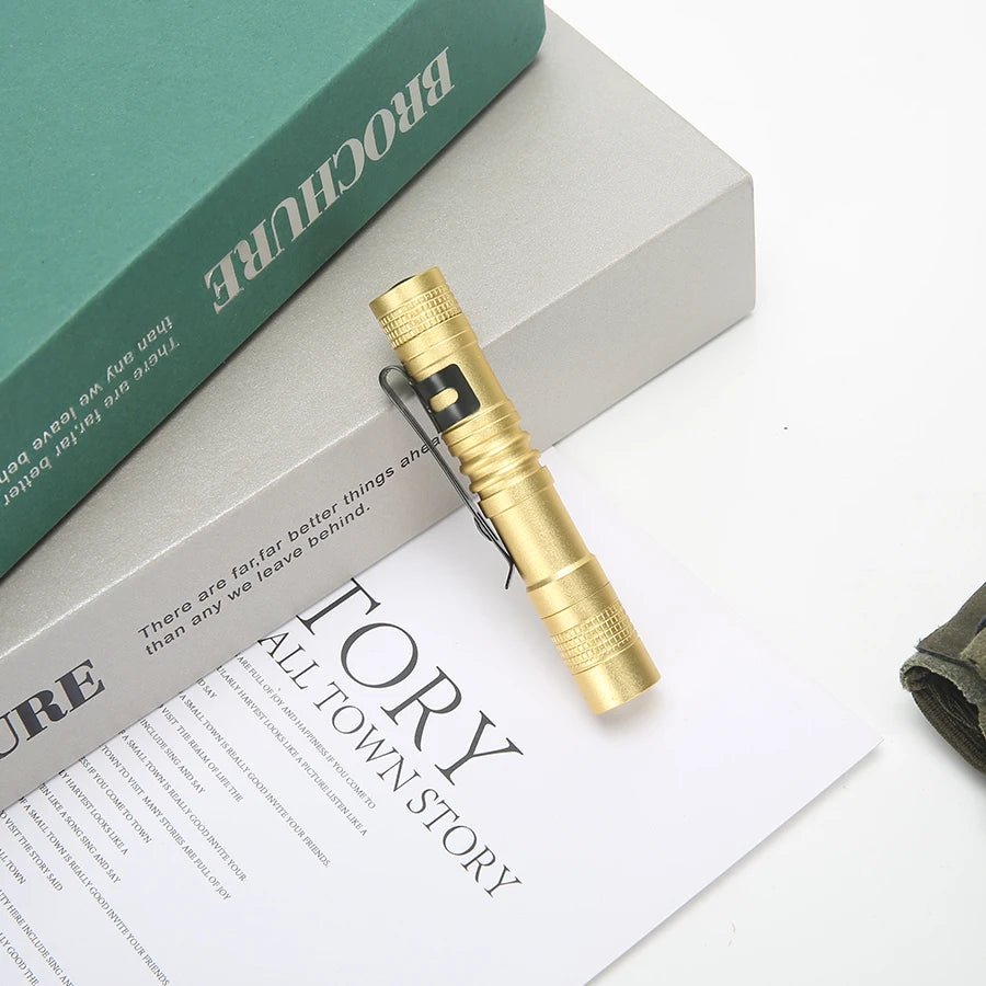 Mini Portable LED Pen Light With Clip Ultra Bright High Lumens Pocket Handheld Flashlight Torch For Camping Outdoor Emergency - Homevor